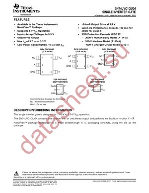 SN74LVC1GU04DCKT datasheet  